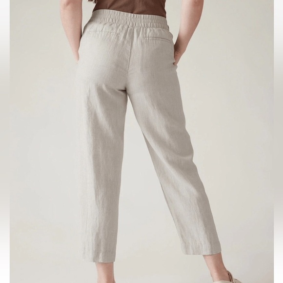 Athleta Voyager 100% Linen Pants high waist Size 10 - Picture 12 of 13